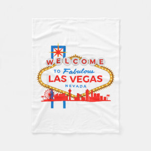 Willkommen beim Fabulous Las Vegas Nevada Schild I Fleecedecke