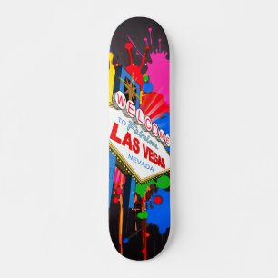 Willkommen beim Fabulous Las Vegas Nevada Schild R Skateboard
