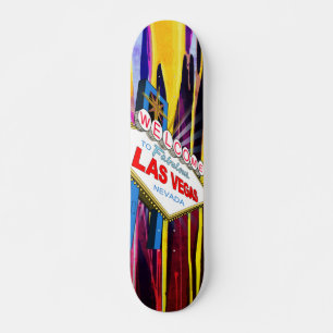 Willkommen beim Fabulous Las Vegas Nevada Schild V Skateboard