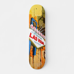 Willkommen beim Fabulous Las Vegas Nevada Schild V Skateboard