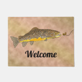 Willkommen beim Fischen Fußmatte (Vorderseite)