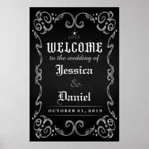 Willkommen beim Halloween Halloween Spider Poster 
