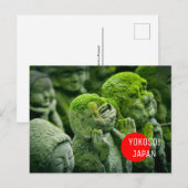 Willkommen beim Japan Green Moss Buddha Postcross Postkarte (Vorne/Hinten)