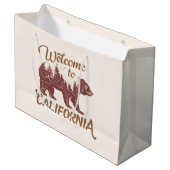 Willkommen beim kalifornischen Bären Große Geschenktüte (Vorderseite Schrägansicht)