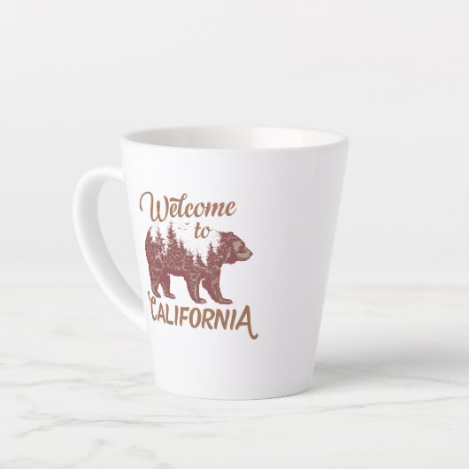Willkommen beim kalifornischen Bären Milchtasse (Linke Ecke)