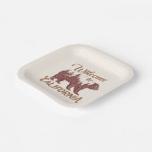 Willkommen beim kalifornischen Bären Pappteller (Gewinkelt)