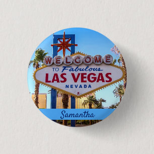 Willkommen beim Las Vegas Magnet Schlüsselanhäng Button