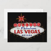 Willkommen beim Las Vegas-Zeichen #2 der Postkarte (Vorne/Hinten)