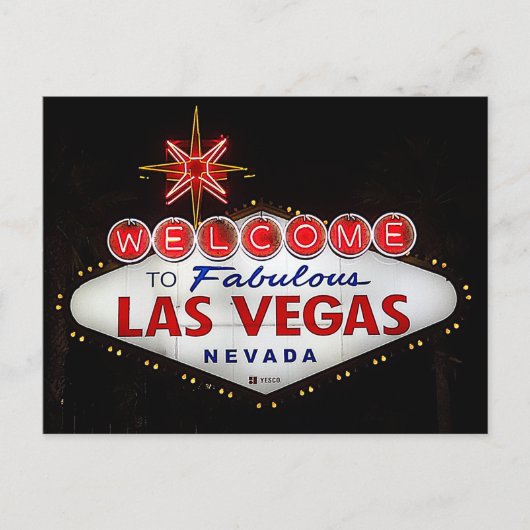 Willkommen beim Las Vegas-Zeichen #2 der Postkarte (Vorderseite)