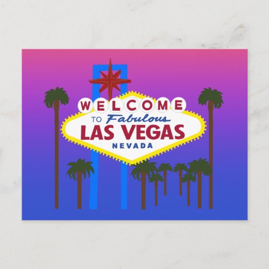 Willkommen beim Las Vegas-Zeichen #3 der Postkarte (Vorderseite)
