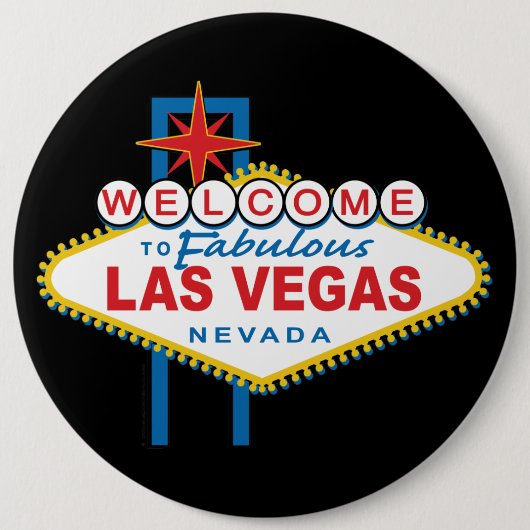 Willkommen beim Las Vegas-Zeichen Button (Vorderseite)