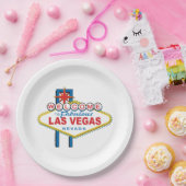 Willkommen beim Las Vegas-Zeichen Pappteller (Party)