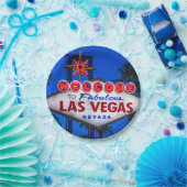 Willkommen beim Las Vegas-Zeichen Pappteller (Party)
