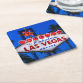 Willkommen beim Las Vegas-Zeichen Rechteckiger Pappuntersetzer (angewinkelt)