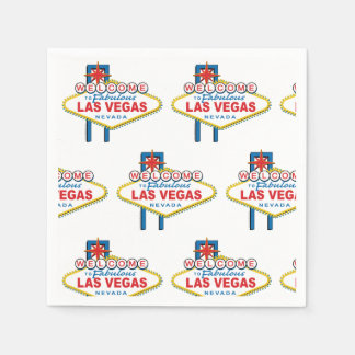 Willkommen beim Las Vegas-Zeichen Serviette