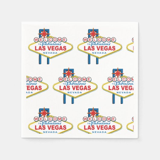 Willkommen beim Las Vegas-Zeichen Serviette (Vorderseite)