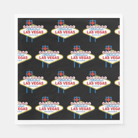 Willkommen beim Las Vegas-Zeichen Serviette (Vorderseite)