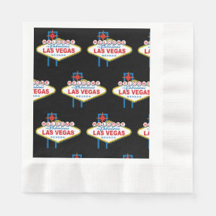 Willkommen beim Las Vegas-Zeichen Serviette