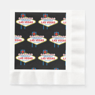 Willkommen beim Las Vegas-Zeichen Serviette