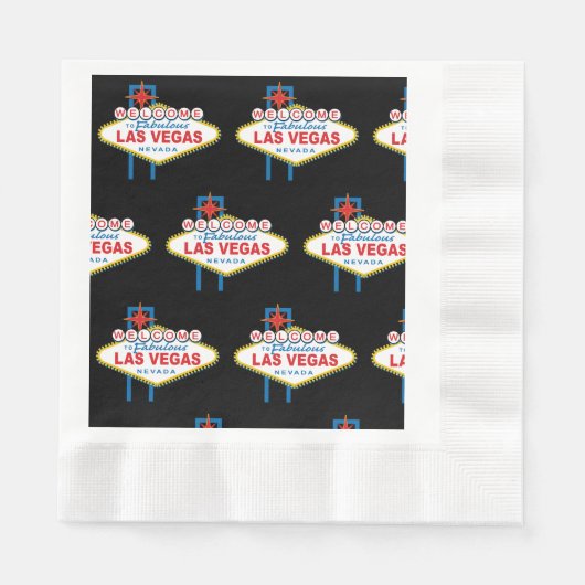Willkommen beim Las Vegas-Zeichen Serviette (Vorderseite)