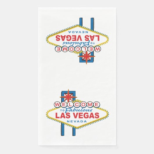 Willkommen beim Las Vegas-Zeichen Serviette (Vorderseite)