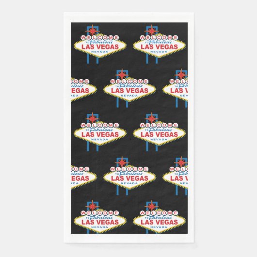 Willkommen beim Las Vegas-Zeichen Serviette (Vorderseite)