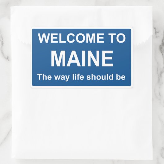 Willkommen beim Maine Sign - Aufkleber (Tasche)