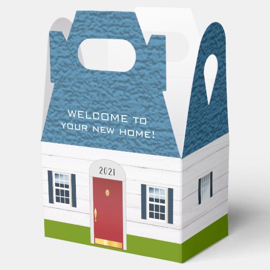 Willkommen beim neuen Zuhause Real Anwesen Logo Cl Geschenkschachtel (Geöffnet)