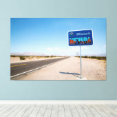 Willkommen beim Nevada-Zeichen Leinwanddruck (Insitu (Holzboden))