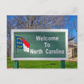 Willkommen beim North Carolina-Zeichen Postkarte (Vorderseite)