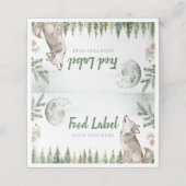 Willkommen beim Pack Forest Wolf Food Label Terminkarte (Außenseite Aufgefaltet)