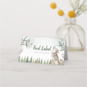 Willkommen beim Pack Forest Wolf Food Label Terminkarte (Rückseite)