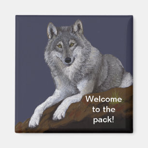 Willkommen beim Pack Wolf Magnet