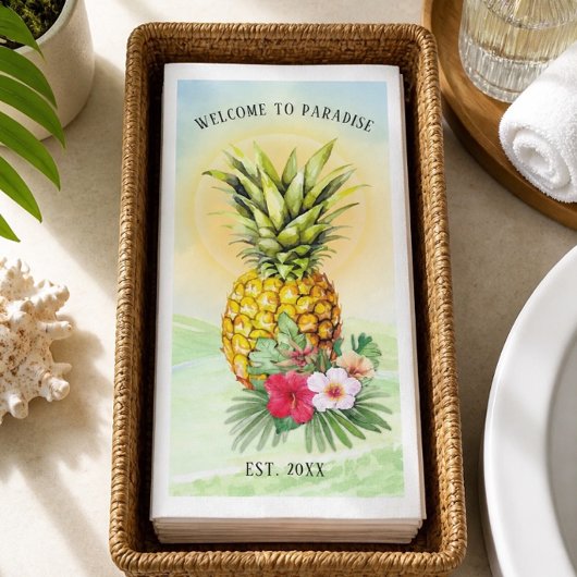 Willkommen beim Paradise Pineapier Napkins Serviette