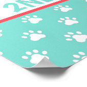 Willkommen beim Paw-ty Puppy Birthday Poster-Zeich Poster (Ecke)