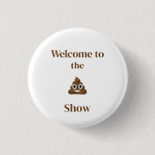 Willkommen beim Poo Emoji Show Funny Button (Vorderseite)