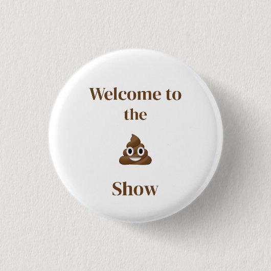 Willkommen beim Poo Emoji Show Funny Button (Vorderseite)