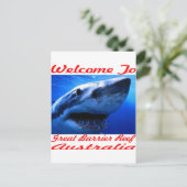 Willkommen beim Riffhai Postkarte (Stehend Vorderseite)