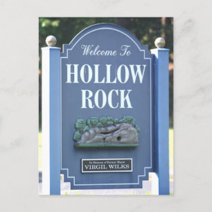 Willkommen beim Schild Hollow Rock, Tennessee Postkarte