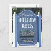Willkommen beim Schild Hollow Rock, Tennessee Postkarte (Vorne/Hinten)