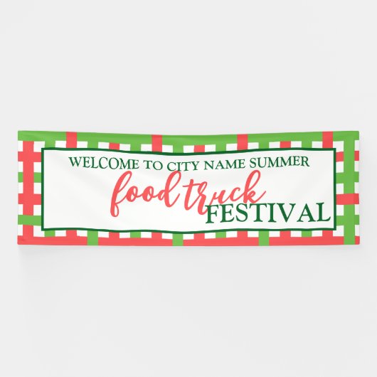 Willkommen beim Summer Food Truck Festival Custom Banner (Horizontal)