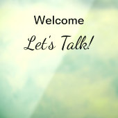 Willkommen beim Talk-Eingangsbüro von Lass Fensteraufkleber (Blatt 3)