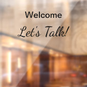 Willkommen beim Talk-Eingangsbüro von Lass Fensteraufkleber (Blatt 2)