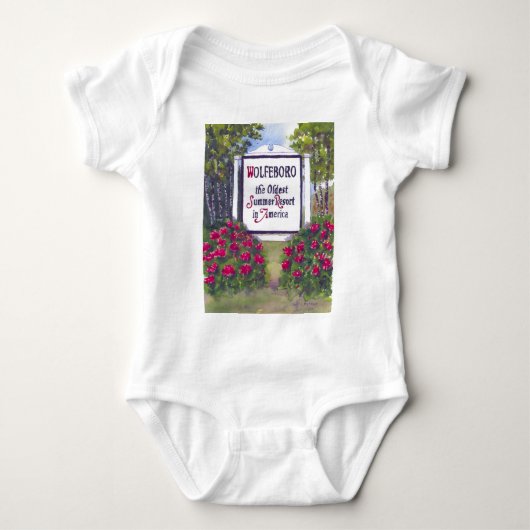 Willkommen beim Wolfeboro NH Sign Baby Strampler (Vorderseite)