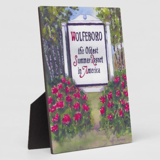 Willkommen beim Wolfeboro NH Sign Fotoplatte (Seite)