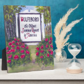 Willkommen beim Wolfeboro NH Sign Fotoplatte (Seite)