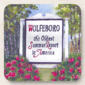 Willkommen beim Wolfeboro NH Sign Getränkeuntersetzer (Vorderseite)