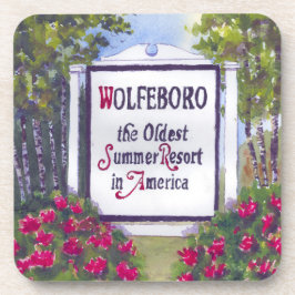 Willkommen beim Wolfeboro NH Sign Getränkeuntersetzer