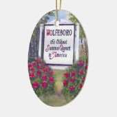 Willkommen beim Wolfeboro NH Sign Keramikornament (Links)