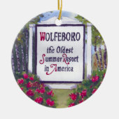 Willkommen beim Wolfeboro NH Sign Keramikornament (Vorne)